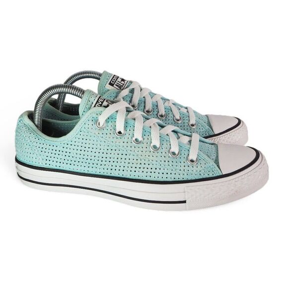 Converse Chuck Taylor All Star Ox Perf Motel Pool "Aqua Blue" 551623F Women's 9 - Picture 4 of 11
